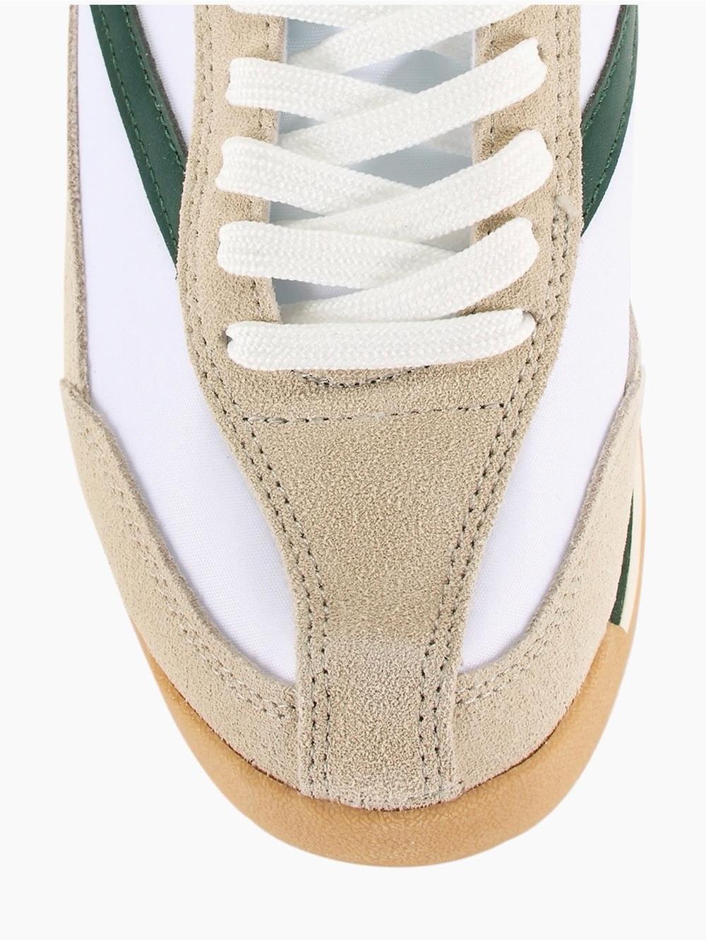 Tretorn Low-Profile Sneakers in White, Beige & Green - Picture 5 of 9